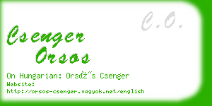 csenger orsos business card